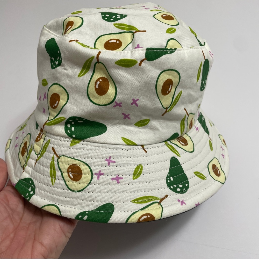 Bucket Hat Beach Fisherman Reversible Avocado Black - Picture 3 of 5